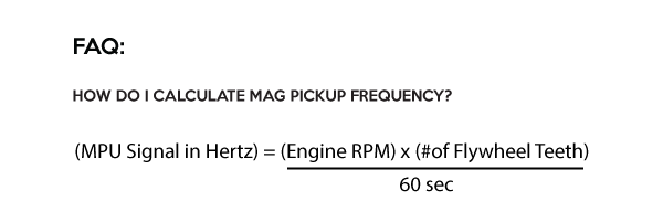 How I do calculate MAG pickup frequency